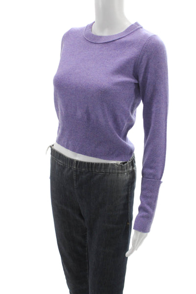 Autumn Cashmere Womens Purple Pullover Sweater Crewneck Size XS