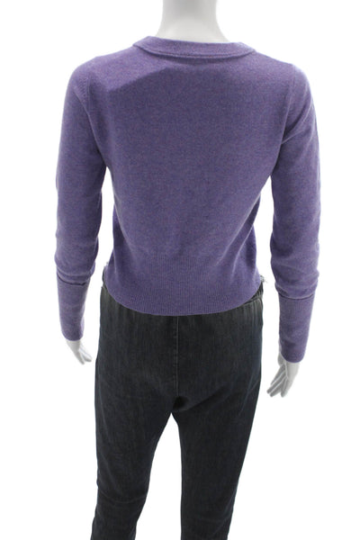 Autumn Cashmere Womens Purple Pullover Sweater Crewneck Size XS