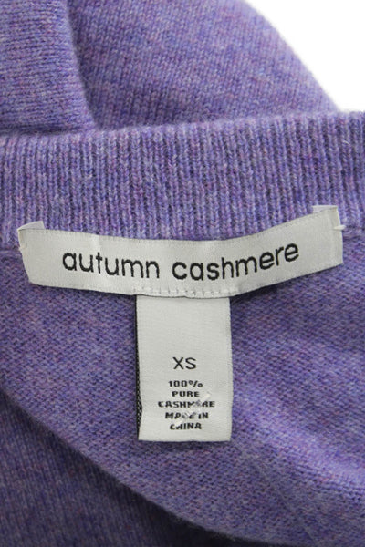 Autumn Cashmere Womens Purple Pullover Sweater Crewneck Size XS