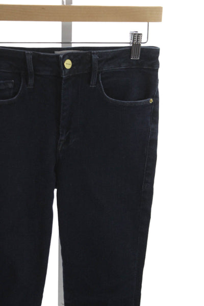Frame Unisex Adults Skinny Jeans Blue High Rise Button Size 1
