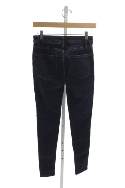 Frame Unisex Adults Skinny Jeans Blue High Rise Button Size 1