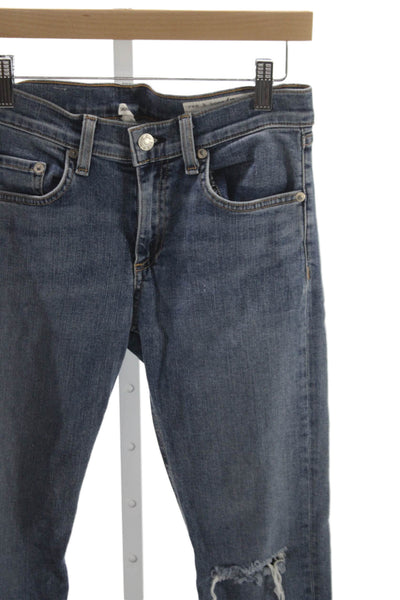 Rag & Bone Jean Womens Skinny Blue Jeans Mid Rise Cotton Blend Size 27