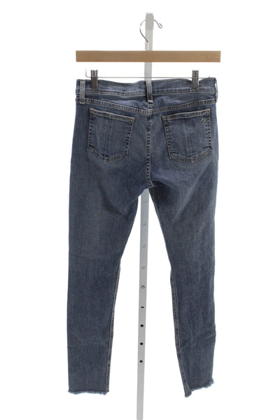 Rag & Bone Jean Womens Skinny Blue Jeans Mid Rise Cotton Blend Size 27