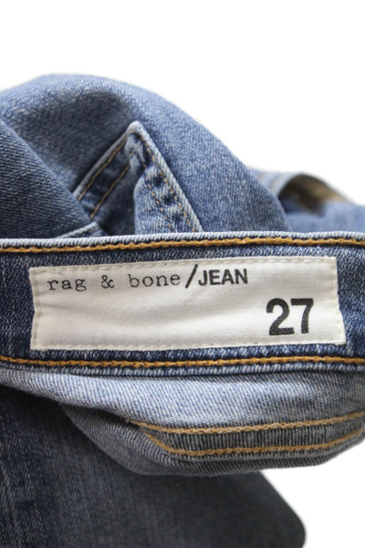 Rag & Bone Jean Womens Skinny Blue Jeans Mid Rise Cotton Blend Size 27