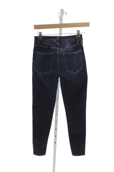 Frame Womens Skinny Jeans Blue Cotton Blend High Rise 26 Inch Size 1