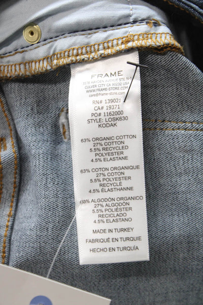 Frame Womens Skinny Jeans Blue Cotton Blend High Rise 26 Inch Size 1