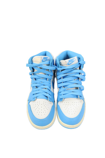 Nike Childrens Boys Air Jordan 1 Retro High OG Sneakers Blue White Size 1.5