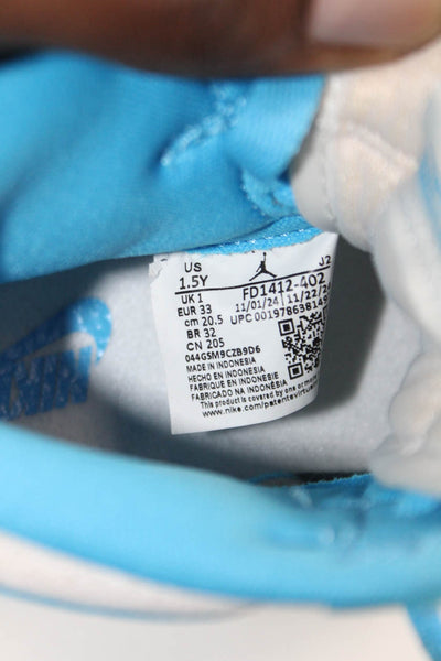 Nike Childrens Boys Air Jordan 1 Retro High OG Sneakers Blue White Size 1.5