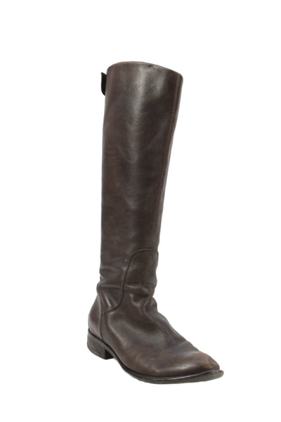Franco Sarto Womens Leather Knee High Rider Boots Brown Size 8 Medium