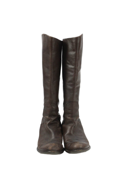 Franco Sarto Womens Leather Knee High Rider Boots Brown Size 8 Medium