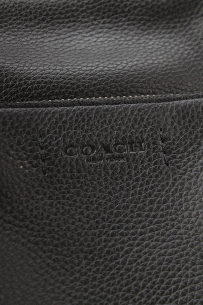 Coach Womens Pebbled Leather Gotham Back Pack Shoulder Handbag Black Green