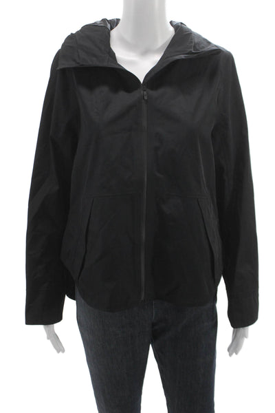 Lululemon Women Windbreaker Black Nylon Zip Size 4