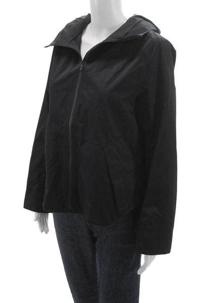 Lululemon Women Windbreaker Black Nylon Zip Size 4