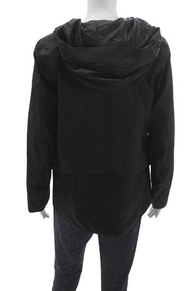 Lululemon Women Windbreaker Black Nylon Zip Size 4