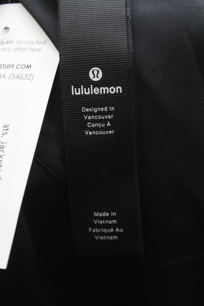 Lululemon Women Windbreaker Black Nylon Zip Size 4
