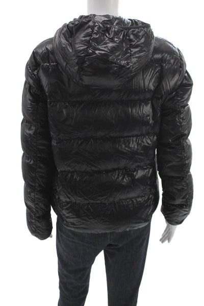 +J Womens Basic Jacket Black Nylon Zip Closure Size XS
