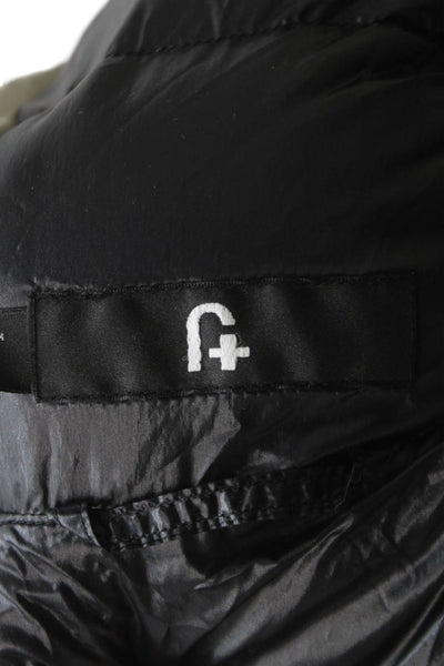 +J Womens Basic Jacket Black Nylon Zip Closure Size XS