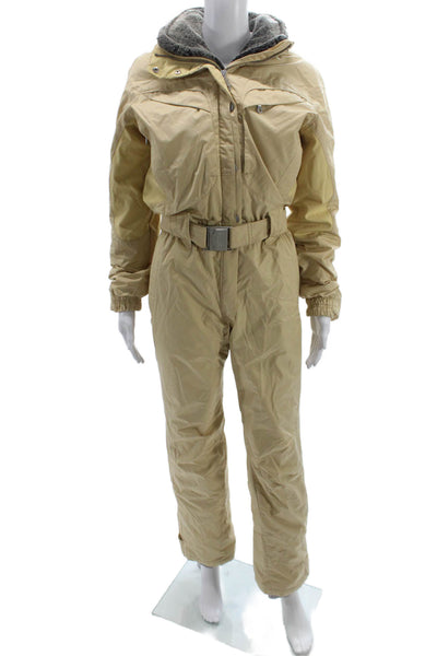 Killy Womens Ski Suit Beige Buckle Polyester Long Sleeve Size 6