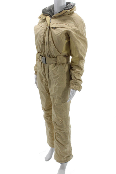 Killy Womens Ski Suit Beige Buckle Polyester Long Sleeve Size 6