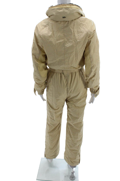 Killy Womens Ski Suit Beige Buckle Polyester Long Sleeve Size 6