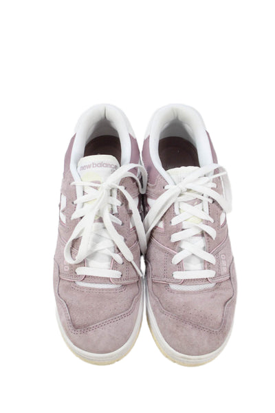New Balance Womens Suede 550 Lace Up Sneakers Shoes Purple Size 9.5