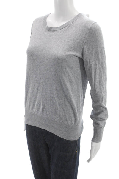 French Connection Women's Gray Pullover Crew Neck Long Sleeve Bow Size S