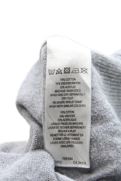 French Connection Women's Gray Pullover Crew Neck Long Sleeve Bow Size S