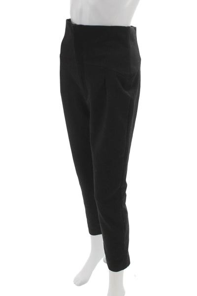 Zara Womens Ankle Pants Black Polyester Blend Pull On Size S