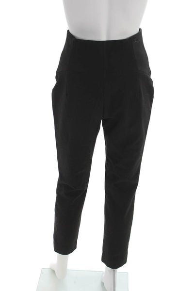 Zara Womens Ankle Pants Black Polyester Blend Pull On Size S