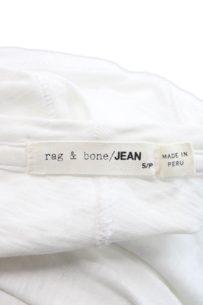 Rag & Bone Jean Womens Basic Long Sleeve Pima Cotton Tee White Size S