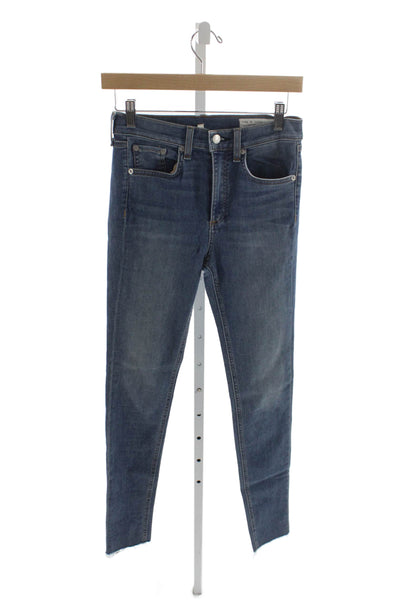 Rag & Bone Womens Skinny Jeans Blue Cotton High Rise Size 26
