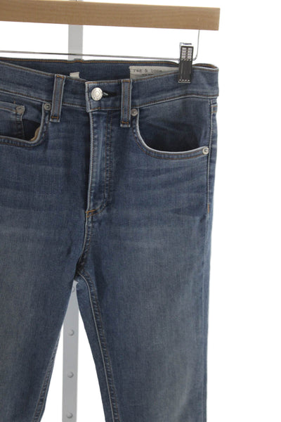 Rag & Bone Womens Skinny Jeans Blue Cotton High Rise Size 26