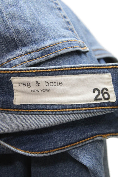Rag & Bone Womens Skinny Jeans Blue Cotton High Rise Size 26