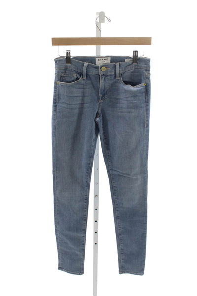 Frame Denim Womens Skinny Jeans Blue Low Rise Cotton Size 26