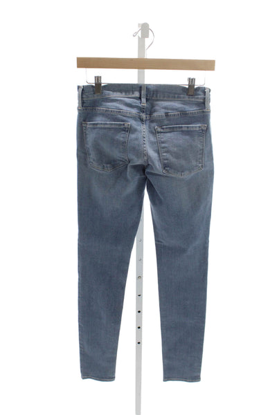 Frame Denim Womens Skinny Jeans Blue Low Rise Cotton Size 26