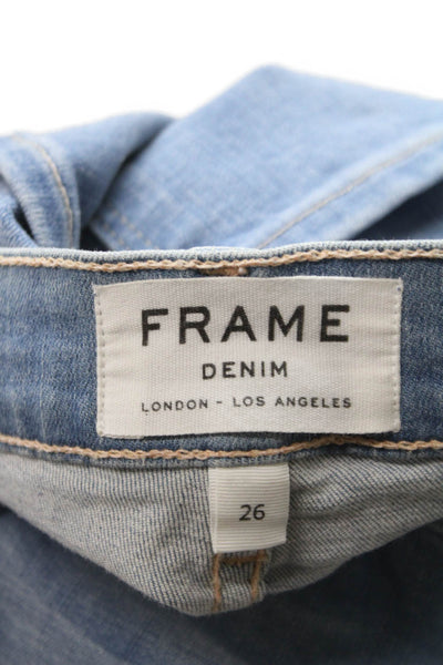 Frame Denim Womens Skinny Jeans Blue Low Rise Cotton Size 26