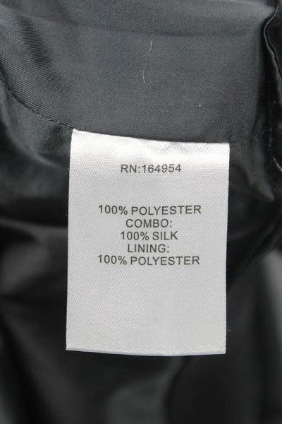 Toccin Womens Mini Skirt Silver Polyester Zip Short Party Size 2