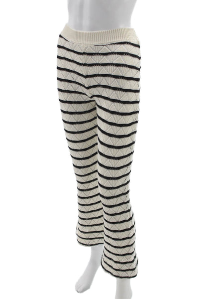 Zara Womens Beige Striped Knit Pants 26in Size XS