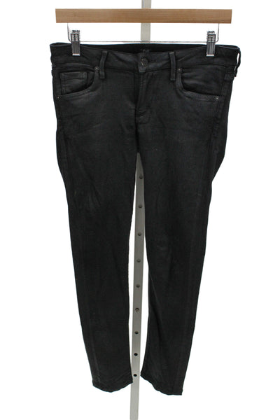 Citizens of Humanity Women Black Rayon Jegging Mid Rise 26 Inseam Size 28