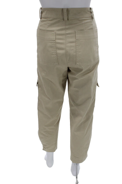 Derek Lam 10 Crosby Womens Cargo Pants Beige Cotton Blend Size 6