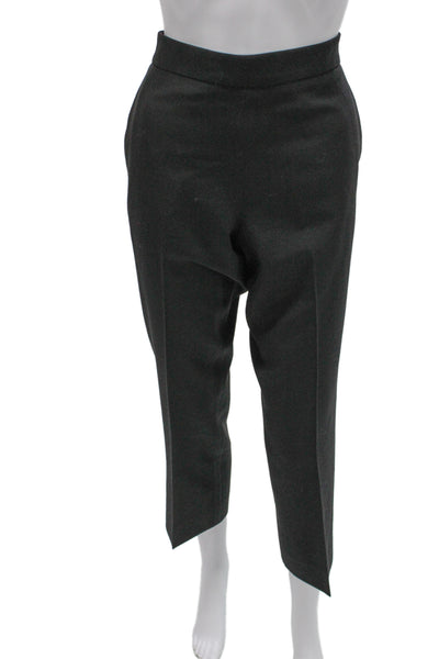 Marni Women Cropped Virgin Wool Gray Pants Size 44