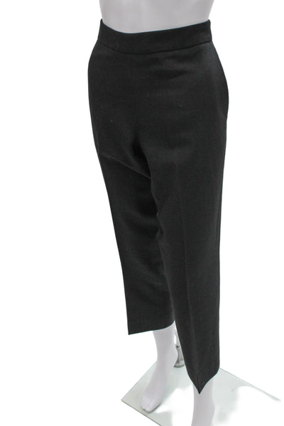 Marni Women Cropped Virgin Wool Gray Pants Size 44