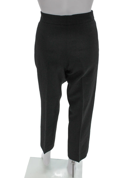 Marni Women Cropped Virgin Wool Gray Pants Size 44