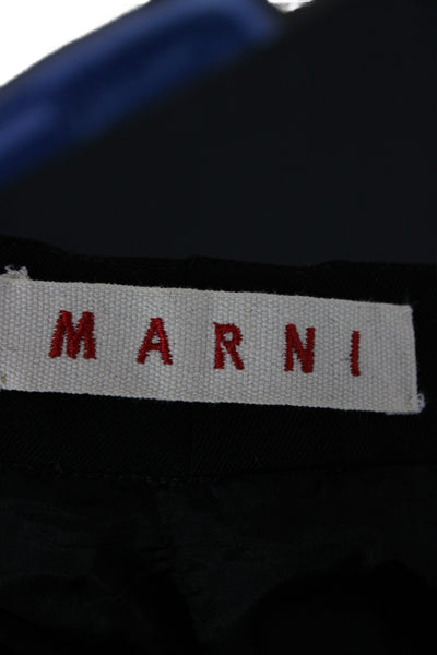 Marni Women Cropped Virgin Wool Gray Pants Size 44