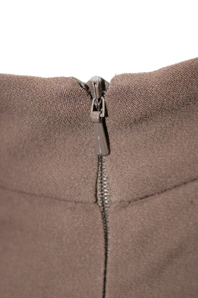 Joseph Women Dress Pants Brown Polyester Zip Solid Fall Size S