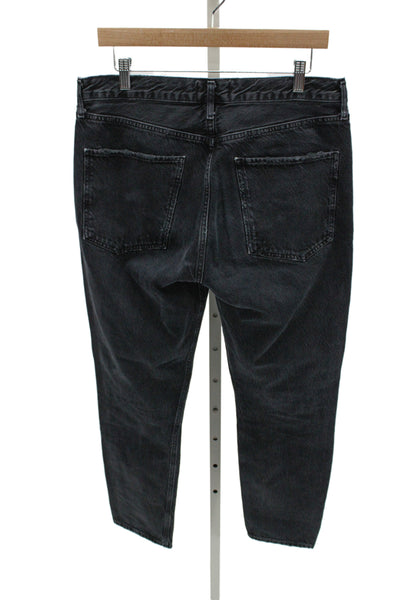 Agolde Womens Tapered Jeans Black High Rise Button Size 30