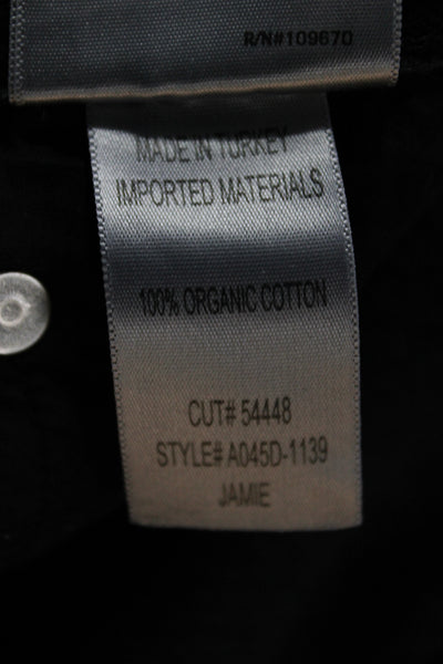 Agolde Womens Tapered Jeans Black High Rise Button Size 30
