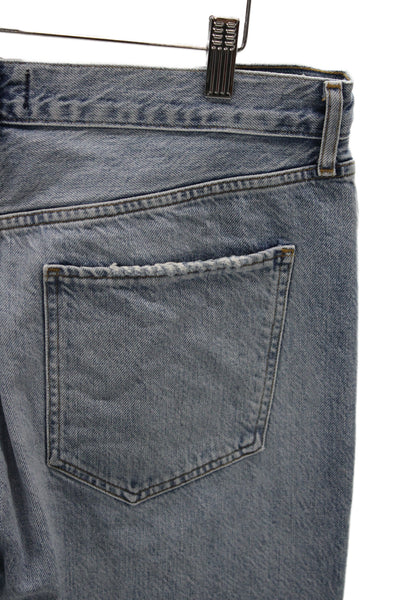 Agolde Women Tapered Distressed Blue High Rise Jeans 28 Inseam Size 32