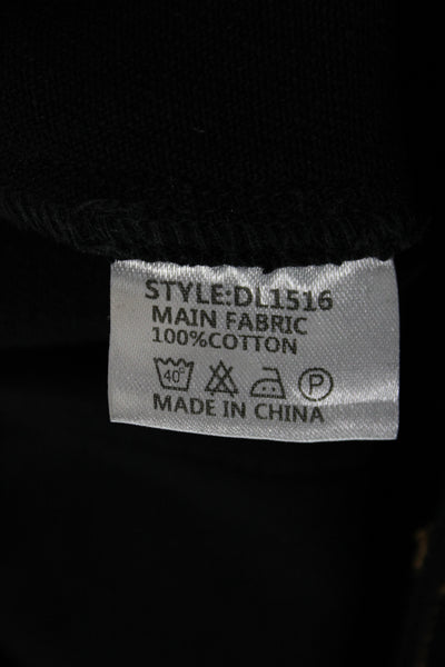 By Dyln Unisex Kids Cargo Pants Black 100% Cotton High Rise Inseam 32 Size L