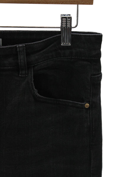 Zara Women Black Bootcut Jeans High Rise Cotton Blend Size 10
